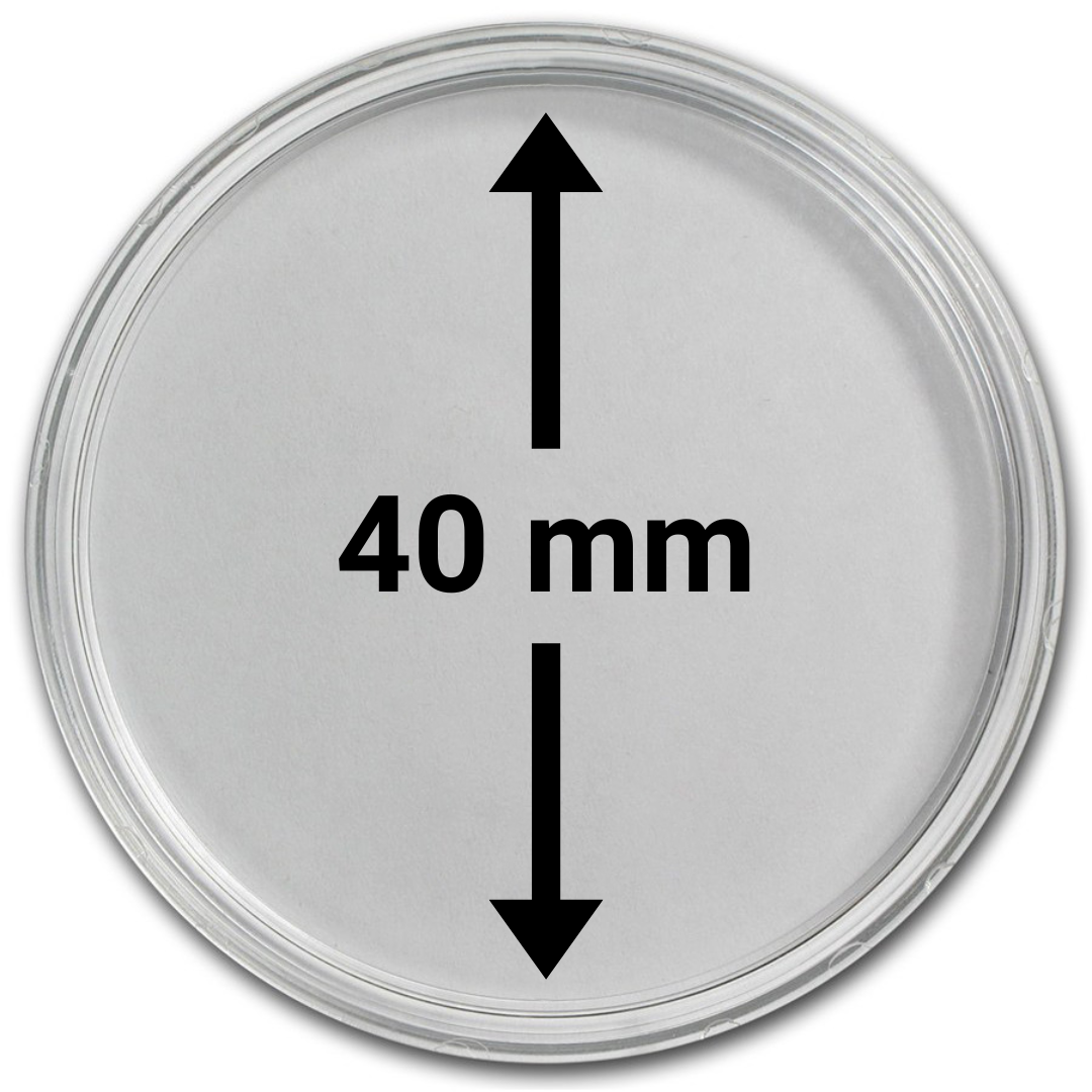 Muntcapsule 40 mm | Voorkant |  Binnendiameter | goud999