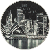 Big City Lights Sydney Zilver 1 Ounce 2023 High Relief I Hoofzijde I goud999