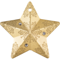 Holiday Ornament Snowflake Star I Verguld I 2023 I Voorzijde