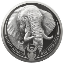 Big 5 Series II Elephant Zilver 1 Kilogram 2021 P.U. | Muntzijde | Goud | goud999
