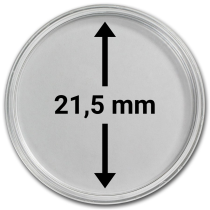 Muntcapsule 21,5 mm | Voorkant | Binnendiameter | goud999