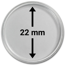 Muntcapsule 22 mm | Voorkant | Binnendiameter | goud999