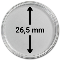 Muntcapsule 26,5 mm | Voorkant | Binnendiameter | goud999