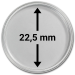 Muntcapsule 22,5 mm | Voorkant | Binnendiameter | goud999