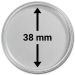 Muntcapsule 38 mm | Voorkant |  Binnendiameter | goud999